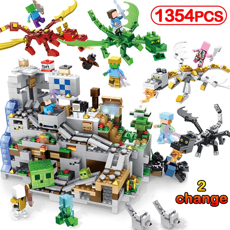 

My World Brick Legoinglys Flying Dragons Knights Minecrafted Cave Figures Guard Building Blocks Toy For Children Gifts