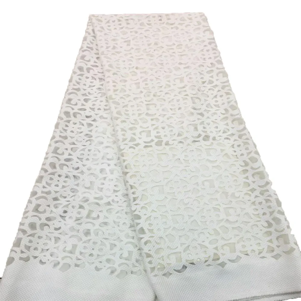 

2018 French lace fabric high quality african lace fabric with wedding red/Blue/White HJ635-2