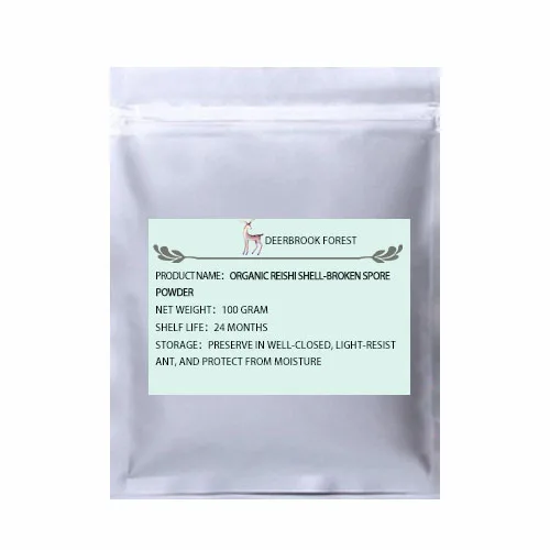 100g(3.53oz) USDA и СЕ сертифицированная Органическая Рейши shell-Сломанный Споровый порошок экстракт Ganoderma lucidum бактерии порошок - Цвет: 100g(3.53oz)