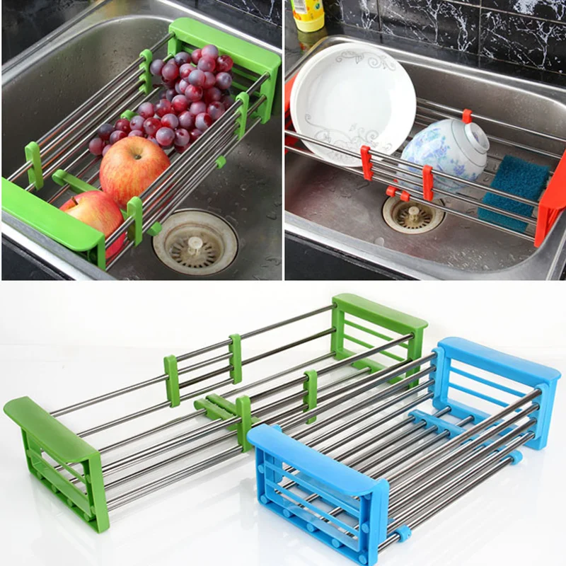 New Arrival retractable stainless steel wicker baskets Adjustable Shelf