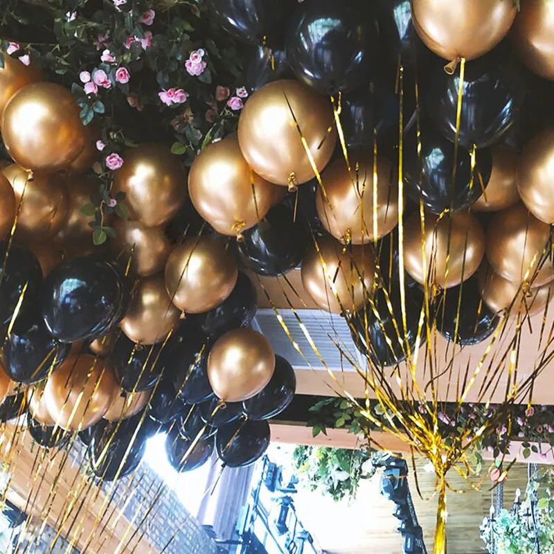 

12pcs/lot 12inch Metallic Chrom Latex Balloon with Solid Color Latex Balloon for Birthday/Wedding Decor Baby Shower Party Globos