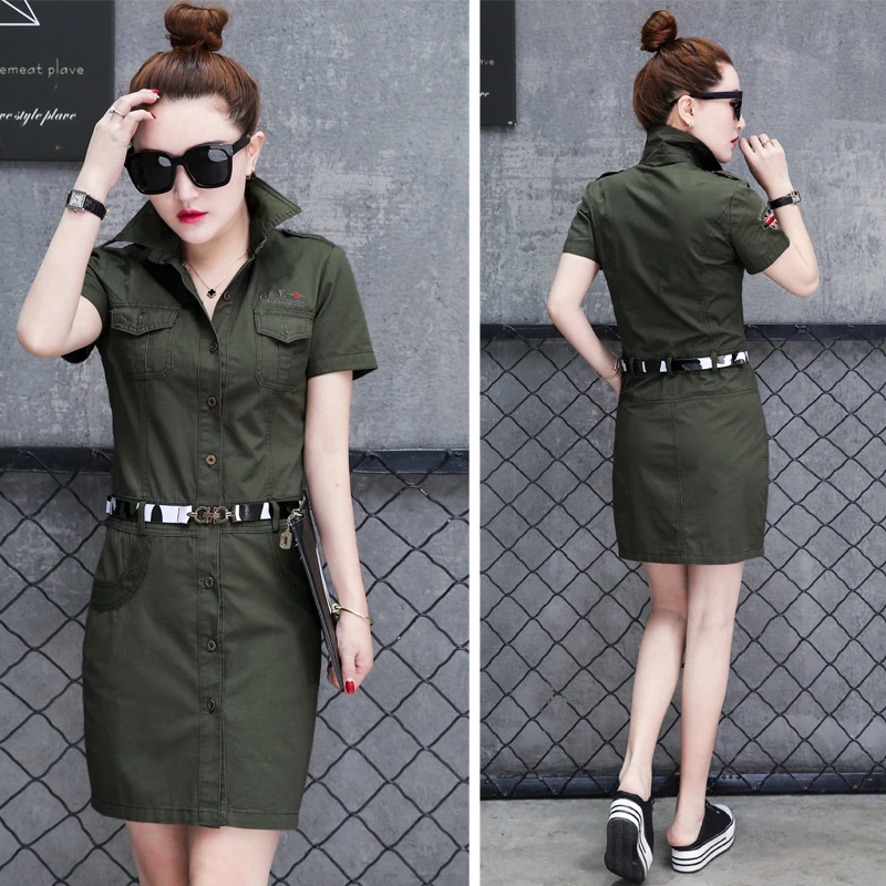 

New Outdoor Breathable Sports Shirt With Skirt Casual Fashion Trekking Camping Dancing Dress Military Tactical Long Shirts Women