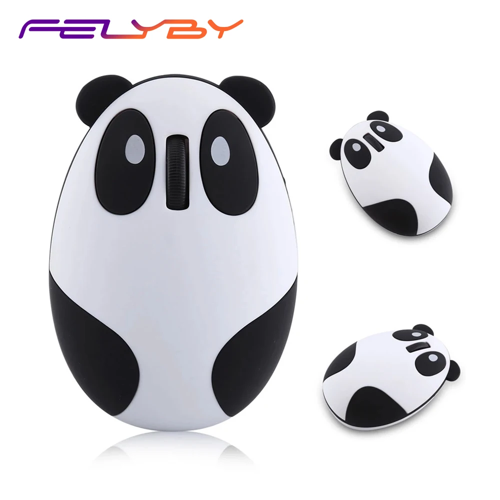FELYBY перезаряжаемая мультяшная панда беспроводная мышь мини с USB для ноутбука