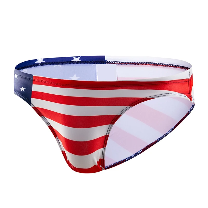 

Men Swim Briefs Flowers Smiling Face Printed Breathable Elastic Cotton Beach Trunks Swimwear Swimsuits 2019 Summer Size S-XXL