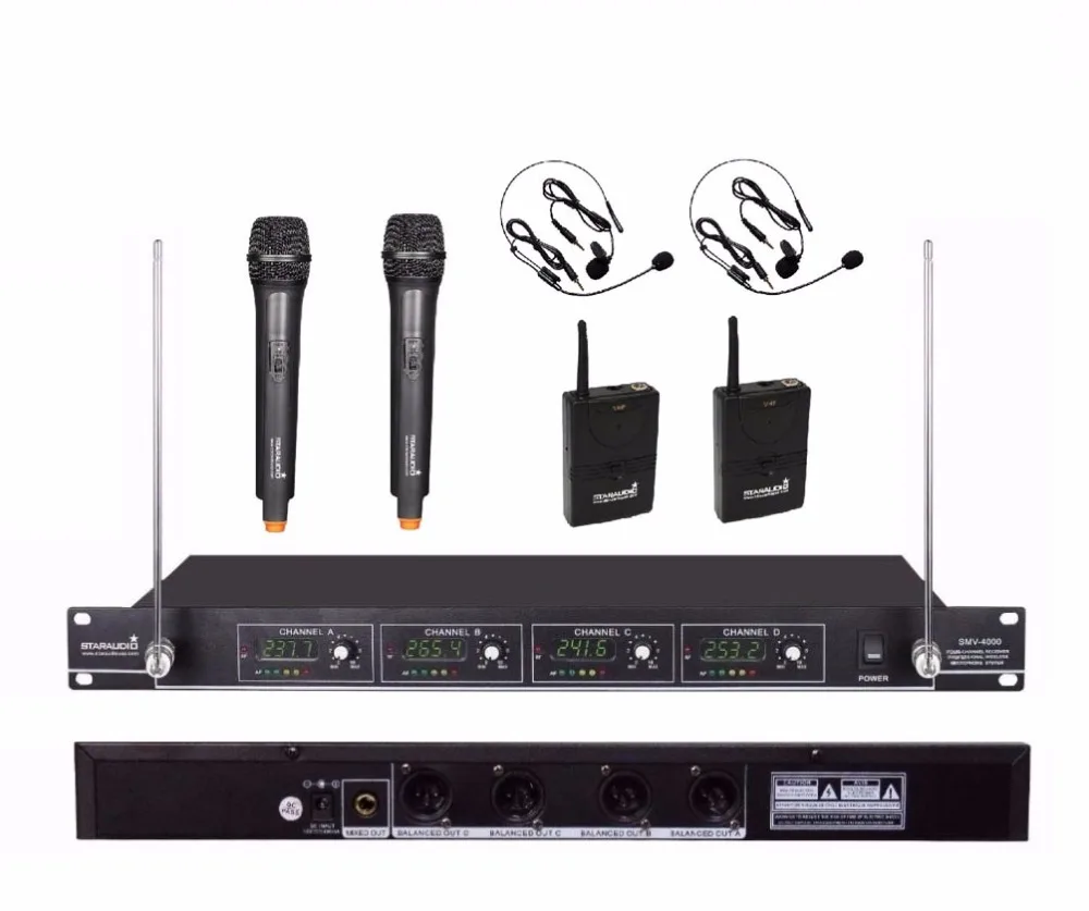 4ch vhf handheld&headset microphone smv-4000ab