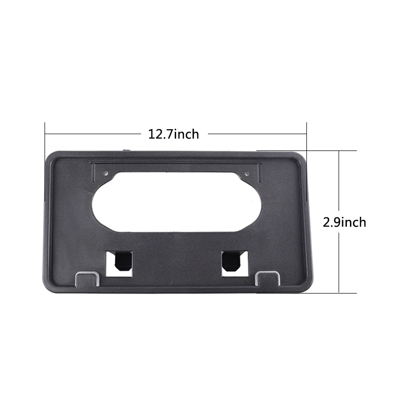 Set Front Bumper Guards Pads Car License Plate Bracket For Ford F150 09-14 License Plate Holder Mounting Bracket Black (14)