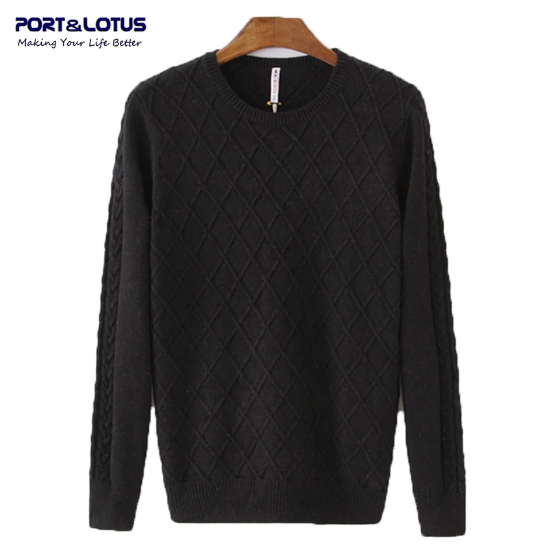 PORT&LOTUS Men Sweater Base Pullover Brand Clothing O Neck Print Long Sleeve Pullovers Sweaters 