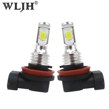 WLJH 2x высокое яркое Canbus H8 светодиодный противотуманный свет лампы Светодиодная лампа H9 H11 противотуманной фары дневного света DRL свет для Honda Civic