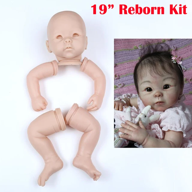 19" Silicone reborn baby doll mold 48cm simulation handmade doll kits