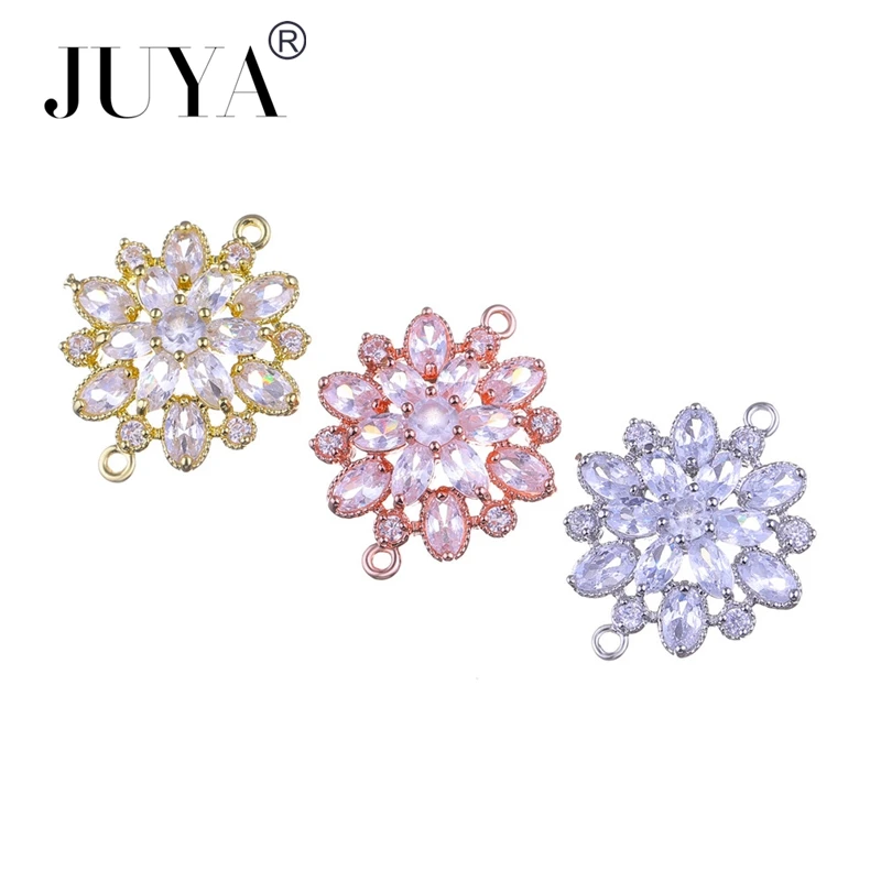 

Wholesale jewelry accessoires bijoux AAA Cubic Zirconia Crystal Connectors Pendant Components for jewelry making diy Parts