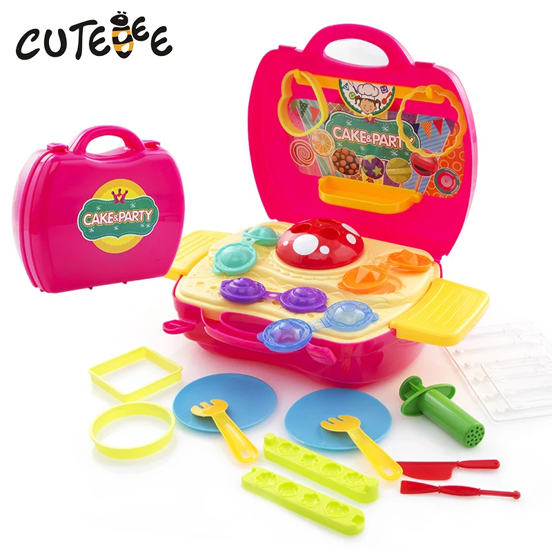 

CUTEBEE 26 Pcs Modeling Clay Montessori Educational Toys for Children Kids Toy dinosaur Cake Model with Color Mud Dough Play Set