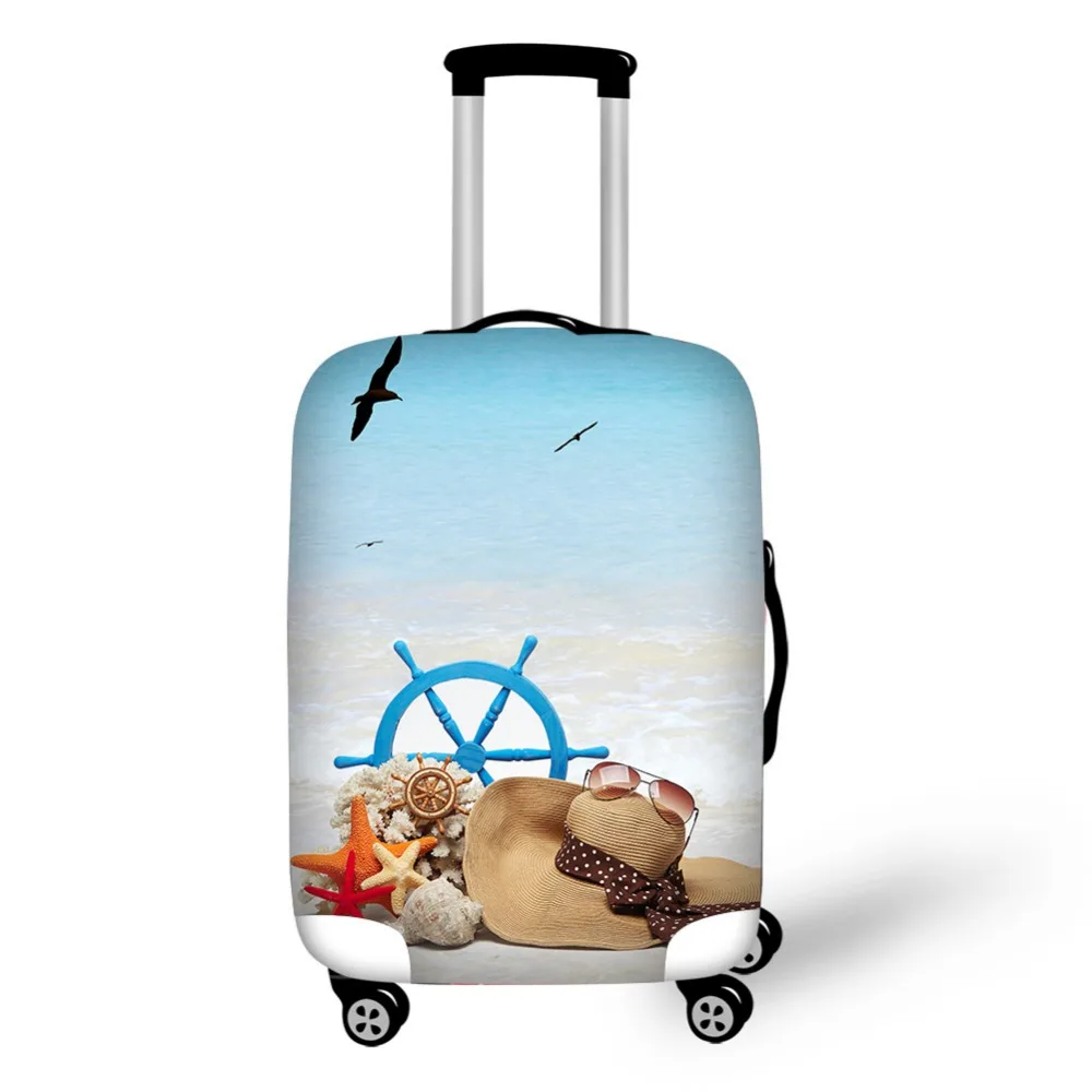 Tourist resort beach Series Luggage Cover High Elastic Apply to 18-30 inch Trolley Case Travel Suitcase Covers Bags 