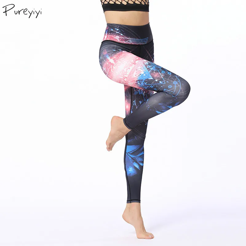 Women Sportswear High Waist Compression Sport Pants Quick Dry Workout Leggings Printed Fitness For Girls Female | Женская одежда