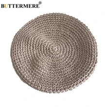 BUTTERMERE, Бежевая Шляпа От Солнца, Соломенная женская летняя повседневная Элегантная Женская шляпка-берет, французский стиль, модная весенняя винтажная шляпа для художников