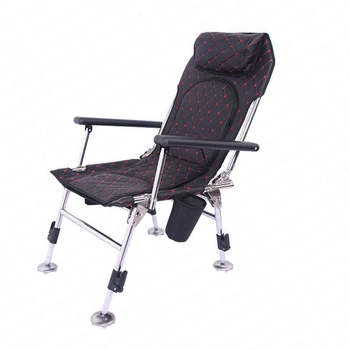 

New folding fishing chair portable multi-function lifting fishing chair stainless steel recliner fishing stool