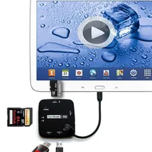 Micro USB OTG концентратор SD TF кард-ридер для клавиатуры мыши U флэш-диск для samsung Galaxy s3 s4 Phone Tab 4 3 7,0 8,9 10,1 Note 8,0