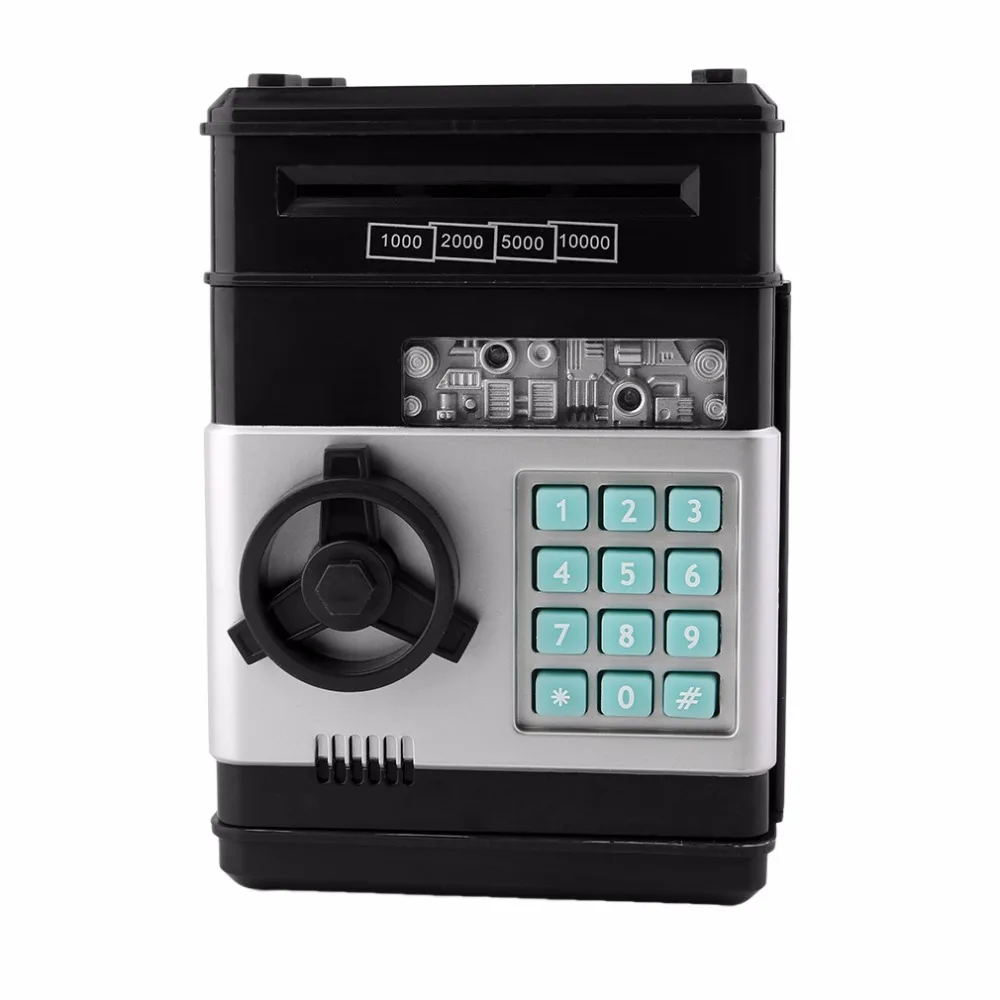 

7colors Kids Electronic Money Safe Box Password Saving Bank ATM for Coins and Bills Code Key Case system Money Saving box