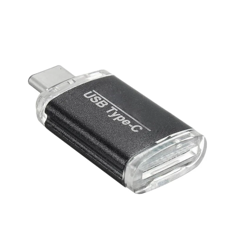 Мини Type C USB 3 1 SD OTG адаптер TF кардридер для мобильного телефона plug and play алюминиевый