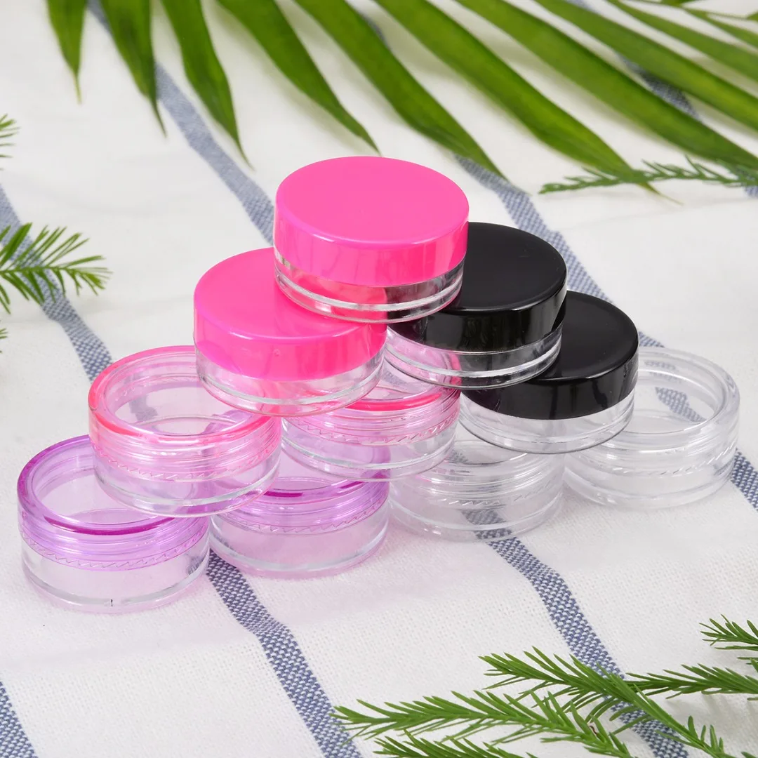

Brand New Acrylic 10pcs 5g Empty Cosmetic Jar Pot Travel Portable Eyeshadow Makeup Face Cream Container Bottle 5 Colors