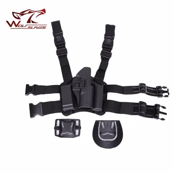 

Hot Military Tactical Gun Case Combat CQC Glock Holster Airsoft Pistol Gun Holster With Flashlight Pouch Pistola Airsoft