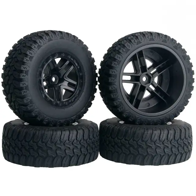 Special Price 4pcs 1/10 Scale RC Short Course Truck Tire & Wheel For TRAXXAS SlASH Car Model 4pc Set Accessory Special Price 4pcs 1/10 Scale RC Short Course Truck Tire & Wheel For TRAXXAS SlASH Car Model 4pc Set Accessory