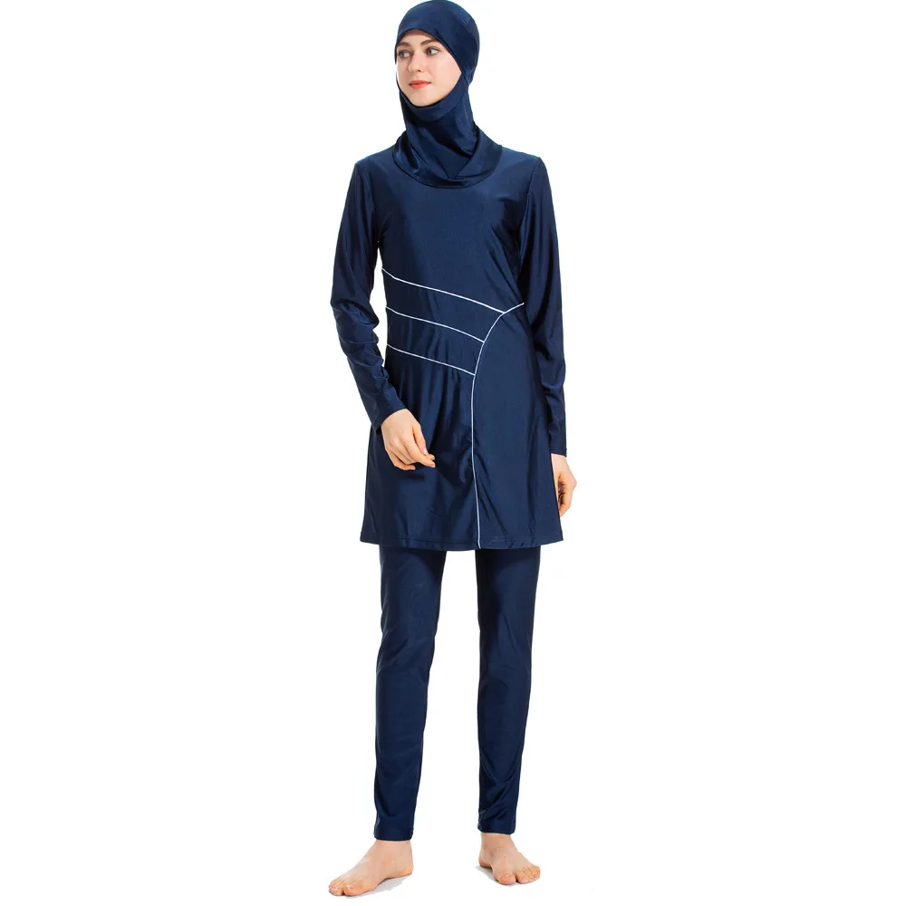 Yongsen женский скромный хиджаб плюс размер Буркини Мусульманский купальник одежда для плавания мусульманская одежда купальный костюм пляжный полный охват Swi