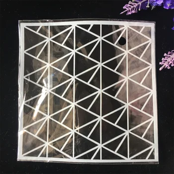 

1Pcs 13cm Geometry Tri-angle DIY Craft Layering Stencils Wall Painting Scrapbooking Stamping Embossing Album Card Template