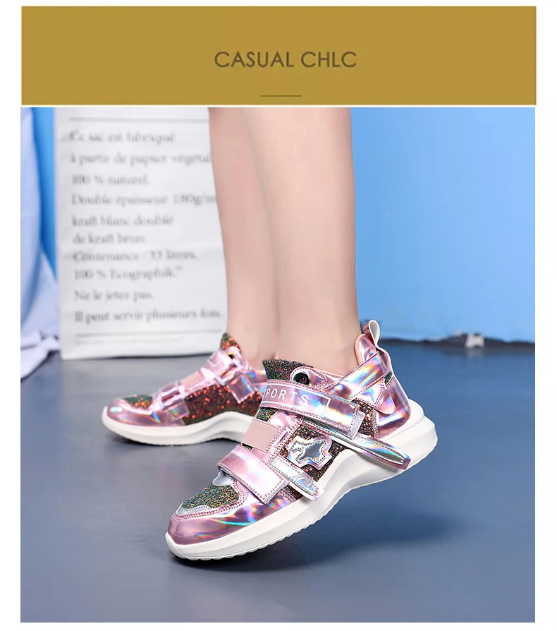 ERNESTNM/Коллекция года; женские кроссовки на массивном каблуке; яркая Женская Вулканизированная обувь с блестками; сезон осень-весна; кроссовки; Белая обувь