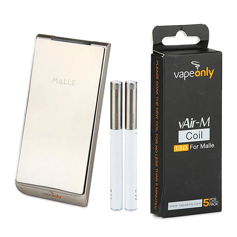 

VapeOnly Malle Portable Charging Case Kit with 2250mAh PCC & 2pcs 180mAh Battery Automatic Popping Out Design Full Kit & Coils