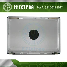 Ноутбук космический серый A1534 ЖК-дисплей крышка задняя крышка с логотипом для Macbook retina 1" Экран чехол Корпус