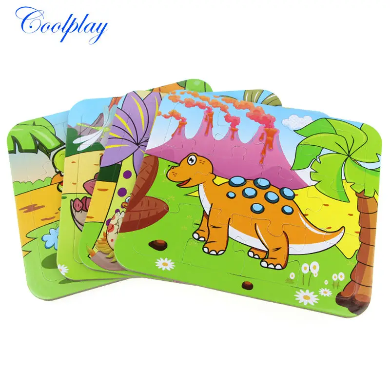 

Dinosaur Water Doodle Jigsaw Board Puzzle & Pen Water Coloring Painting Card Early Recognize Educational Toys for Kids