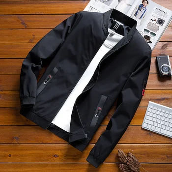 

New 2019 Brand Clothing Jacket Men Fashion Outwear Zipper Jacket Male Casual Slim Fit Jackets Men's Windbreaker Solid Jacket