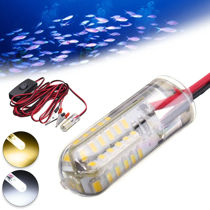 Лучшая цена 3 Вт 300LM 3014 SMD 48 Светодиодный подводный рыболовный кальмар наживка для рыбы с подсветкой водостойкий светодиодный рыболовный