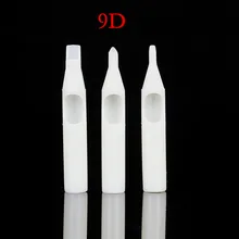 50 шт Размер страз 9 Одноразовые белые короткие татуировки наконечник трубки сопло поставка-9DT