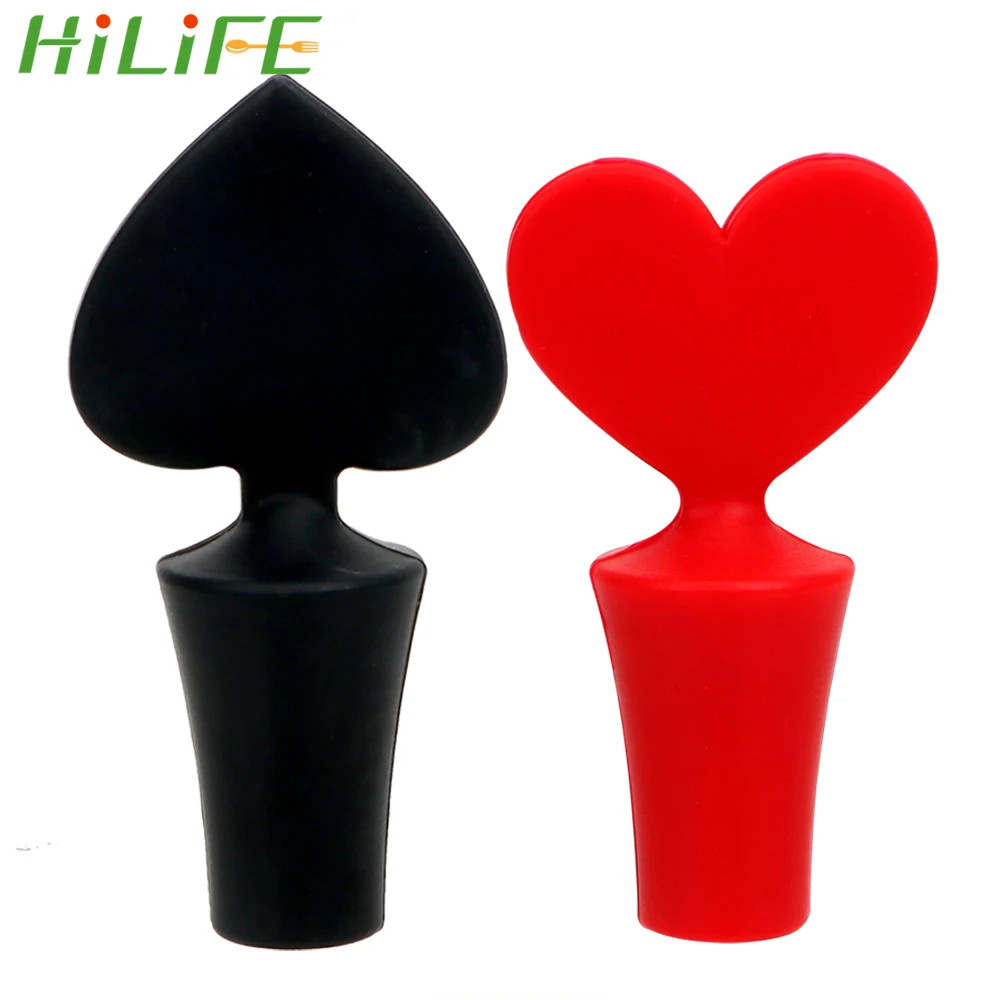 

HILIFE 1PC Wine Bottle Sealer Cap Bar Tools Silicone Poker Shaped Wine Stoppers Wine Beer Bottle Cork Stopper Plug Leak Free