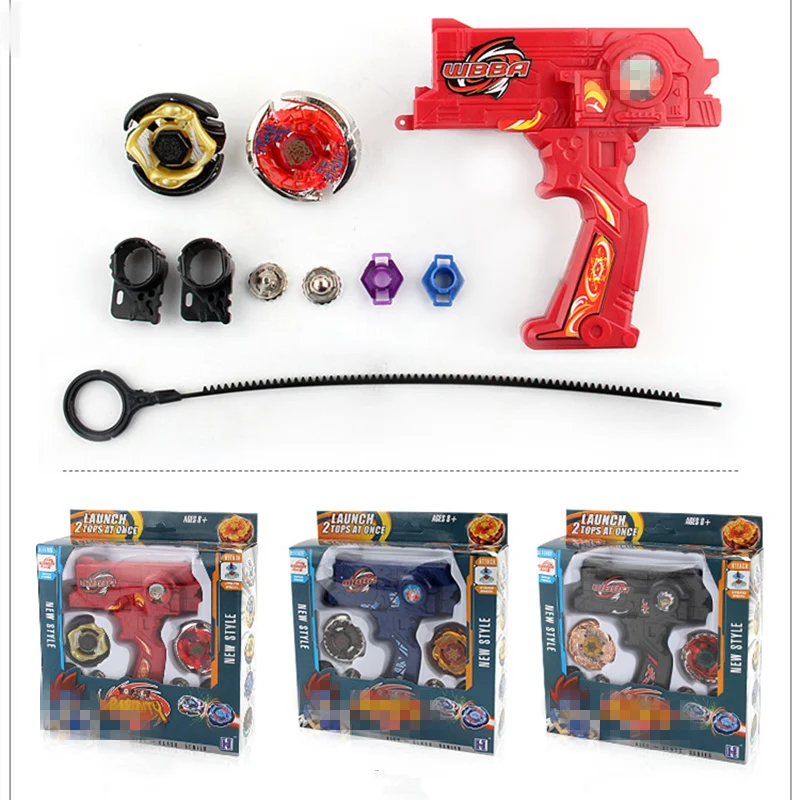 Heißer Verkauf Beyblade Metall Beyblades Spinning Tops Spielzeug-set Bey klinge Spielzeug mit Dual Werfer Hand Spinner Metall