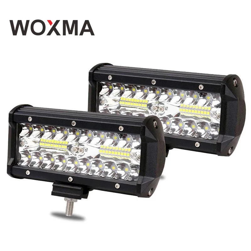 

WOXMA LED 4x4 Offroad Work Light Bar 12V Car Fog Lamp 7inch Motorcycle 120W Combo 6000K Super Bright 4WD ATV SUV Driving Light