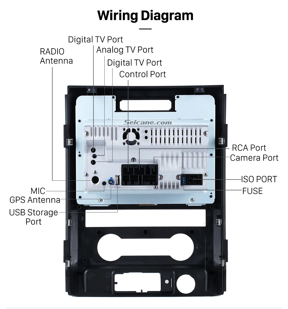 ... Wiring Diagram Seicane S09222 2009-2012 Ford F150 Android 4.4.4 Touch Screen DVD ...