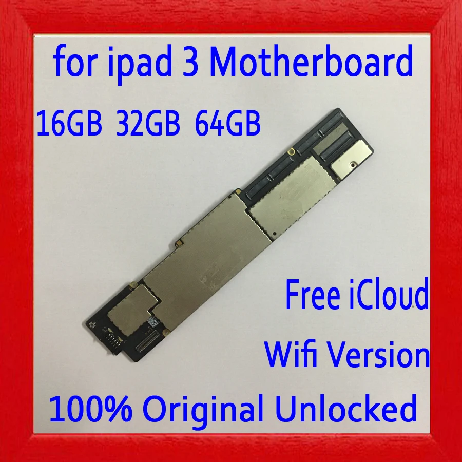 

16GB 32GB 64GB for ipad 3 Motherboard with IOS System,Original unlocked for ipad 3 Mainboard with Fulll Chips,Wifi Version