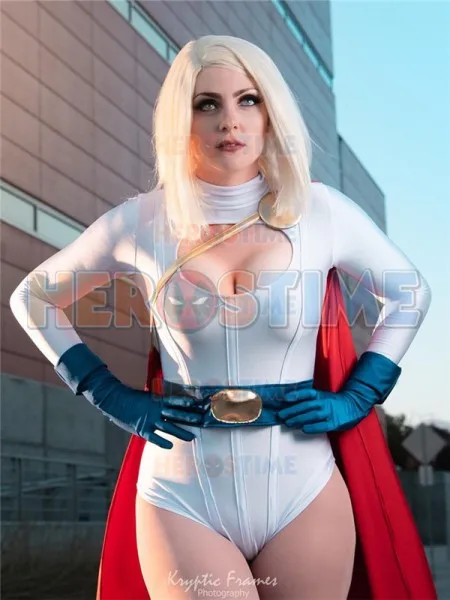 New Power Girl costume Spandex Female Anime Superhero Costume Lady Cosplay DC Comic Costume Hallowe