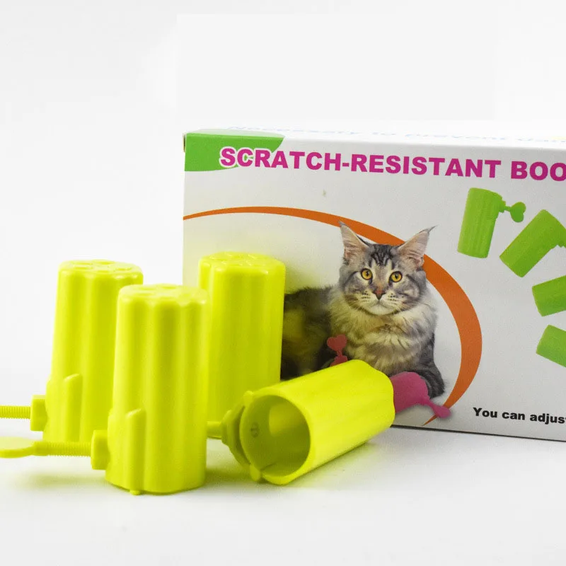 

4-PCS/Set ABS Resin Pet Cat Shoes Socks Footwear Anti-scratch for Cat Bath, Injection, Infusion, Ear Cutting, Drug Feeding, etc.