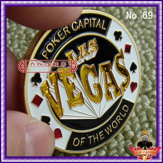 

Metal for Pressing Poker Cards Guard Protector No.69 " LAS VEGAS OF THE WORLD" Poker Chips Souvenir Coins