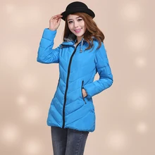 Free shipping 2016 New female down cotton-padded jacket medium-long casual slim removable cap plus size thickening wadded jacket