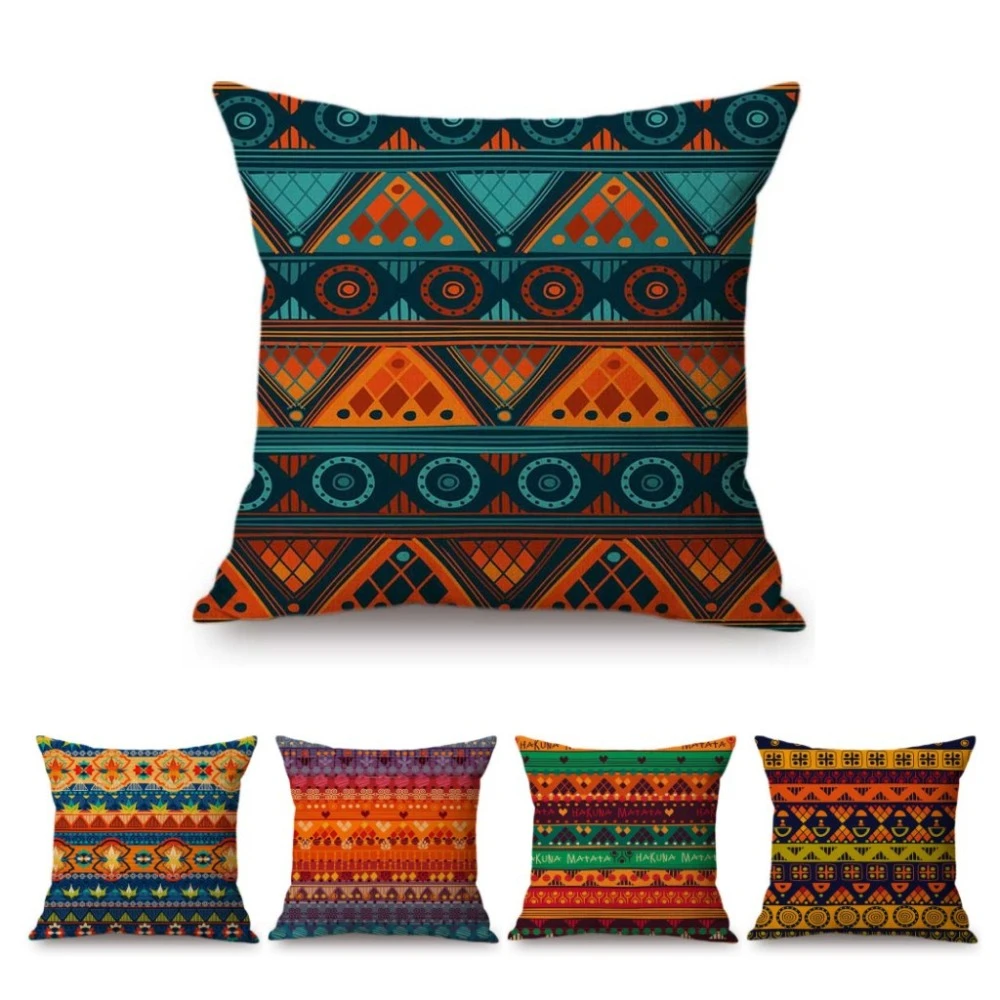 Ethnic Style Cushion Cover African Tribal Geometric Pattern Decorative Pillow Ethnic Style Cushion Cover African Tribal Geometric Pattern Decorative Pillow