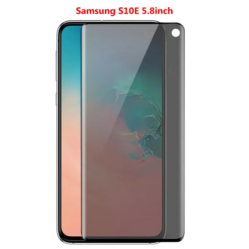 6D изогнутое полное Защитное стекло для сохранения личной информации для samsung Galaxy Note 10 Plus S10 Plus S10E S10+ 9H покрытие из закаленного стекла с антишпионскими бликами - Цвет: S10e