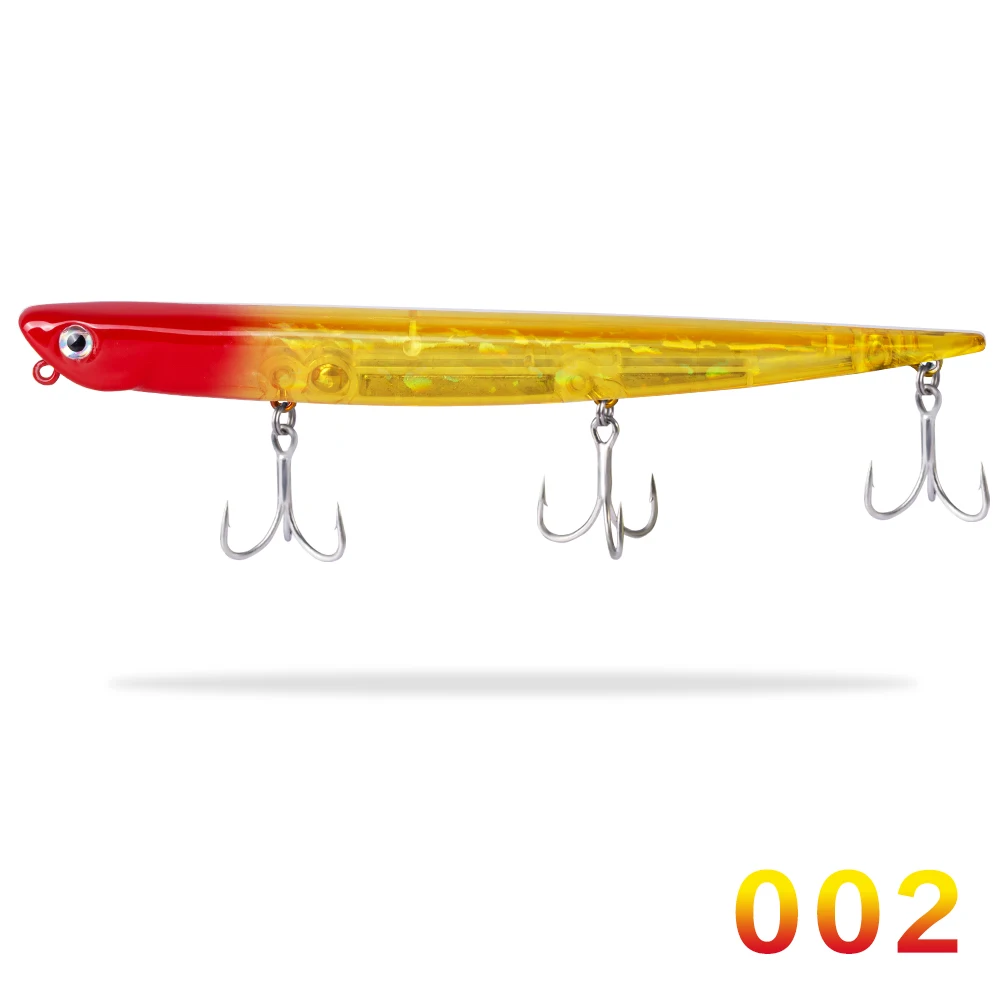 Hunthouse leurre stickbait bay ruf manic морская рыболовная приманка-карандаш Тонущая 99 мм 18,5 г 155 мм 31,5 г крючок происхождения для морского окуня - Цвет: 002