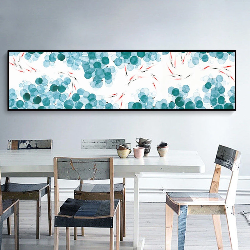  Newest 5D Diamond Painting Full Drill Simple Modern Bedroom Diamond Embroidery Fish Flower Nordic S - 32851586487