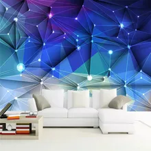 Blue geometric polygon starry background wall professional production mural wholesale wallpaper mural poster photo wall Blue geometric polygon starry background wall professional production mural wholesale wallpaper mural poster photo wall