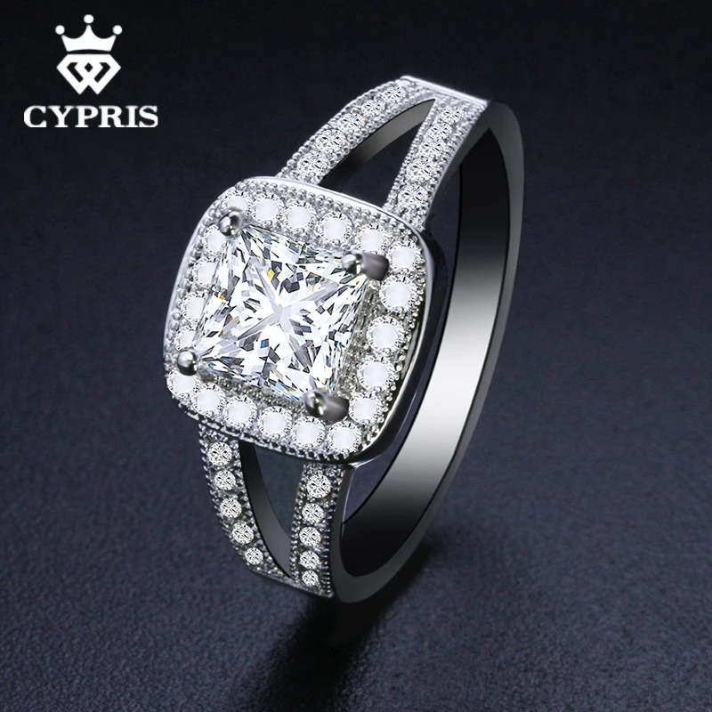 Clearance RING hollow Fine Silver durable Plated white Gold exquisite