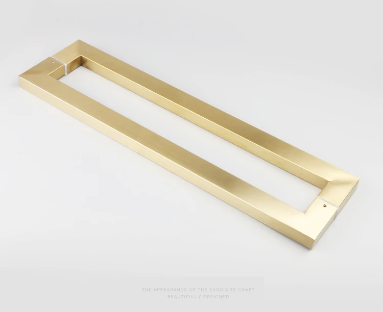 Maçaneta quadrada de porta de vidro personalizada,